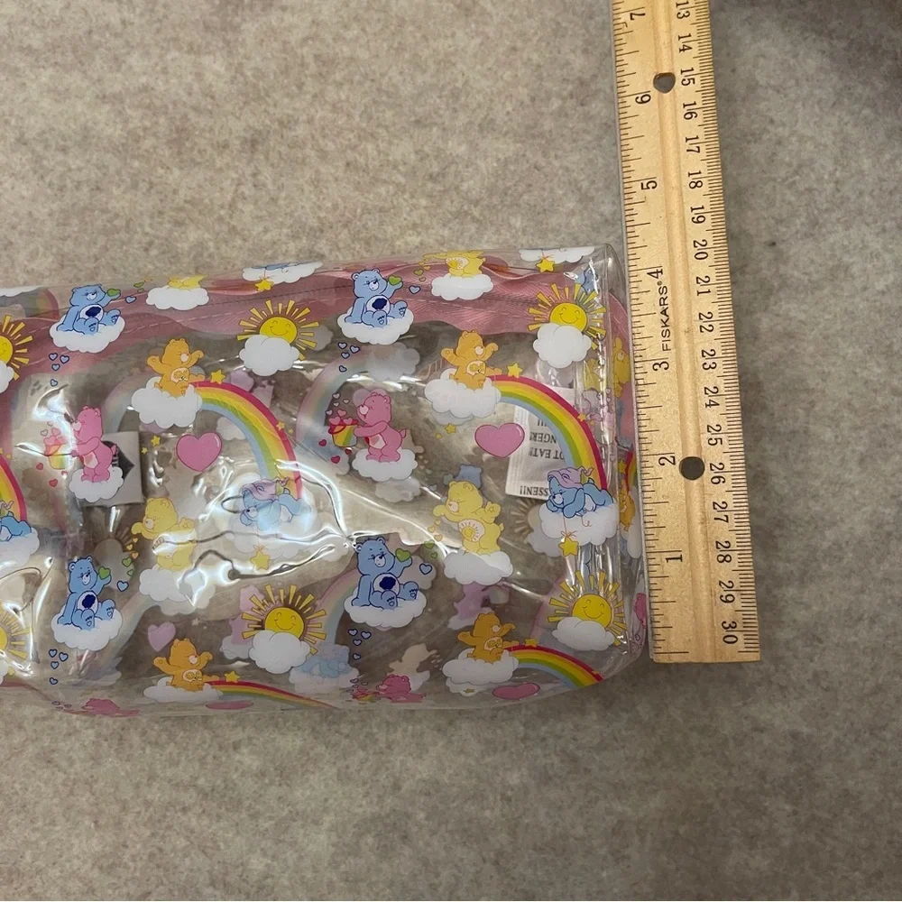 Care Bears Pink Plush And Clear Travel Makeup Cosmetic Zip Pouches New